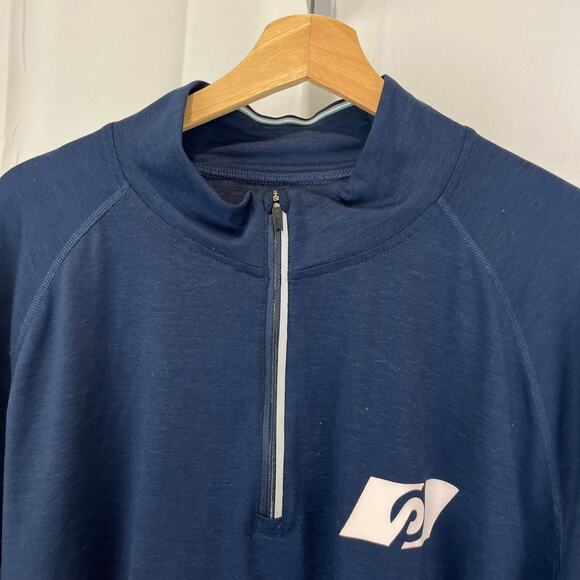 PELOTON x Four Laps 1/4 Zip Pullover Top Long Sleeve Blue Size 2XL XXL - Picture 4 of 9